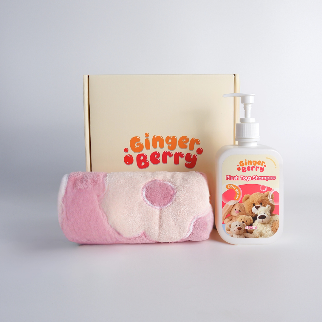 Ginger Berry Plushie Spa Set (Shampoo + Spa Towel)